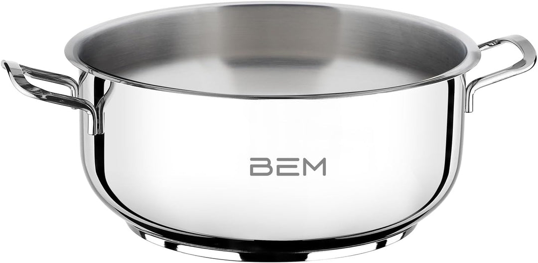 BEM Dampfkocher: 6-tlg Set aus Edelstahl, Ø 26 cm, Russische Mantowarka mit Dampfeinsatz und Glasdec