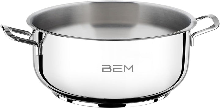 BEM Dampfkocher: 6-tlg Set aus Edelstahl, Ø 26 cm, Russische Mantowarka mit Dampfeinsatz und Glasdec