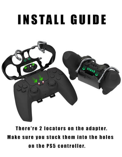 EXknight Leverback FPS Paddles Attachment, Back Buttons Gaming Paddles für PS5 Controller(Schwarz),