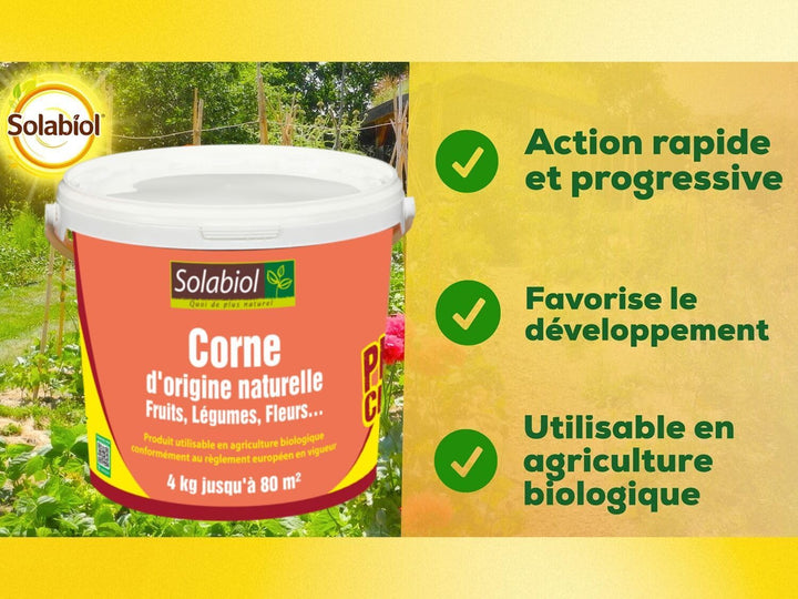 SBM SOLABIOL CORNE D Origine NATURELLE SEAU 4 KG SOCOR4