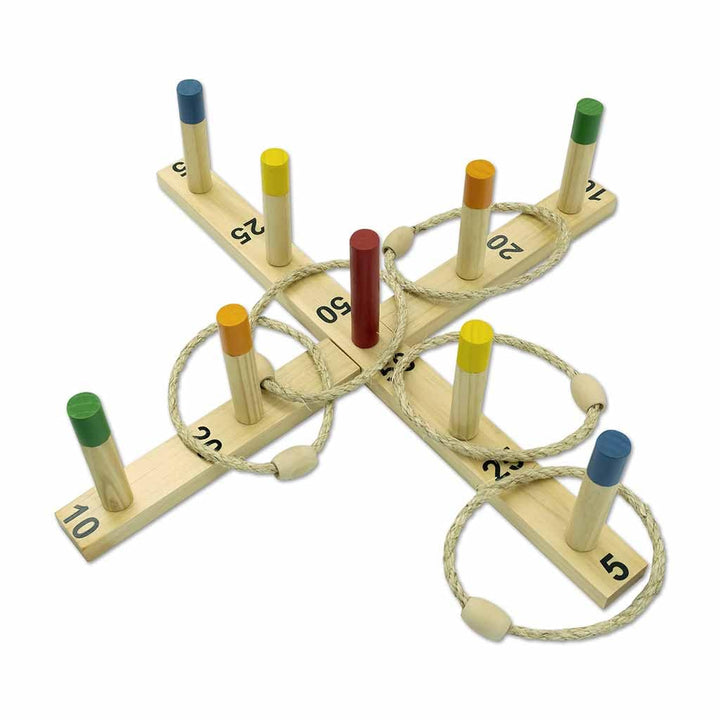 Carromco ORIGINAL Wikinger Ringwurfspiel aus Holz - Ringe werfen für Garten und Strand - Wurfspiel m