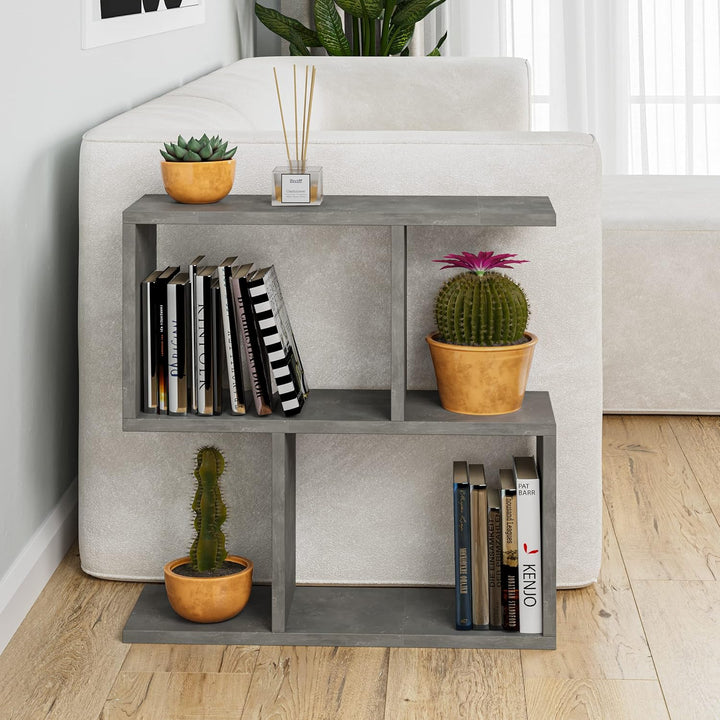 Moderner Holz Beistelltisch mit 2 Etagen | Vielseitiger Sofatisch, Regal-Organizer | Ideal für Büro,