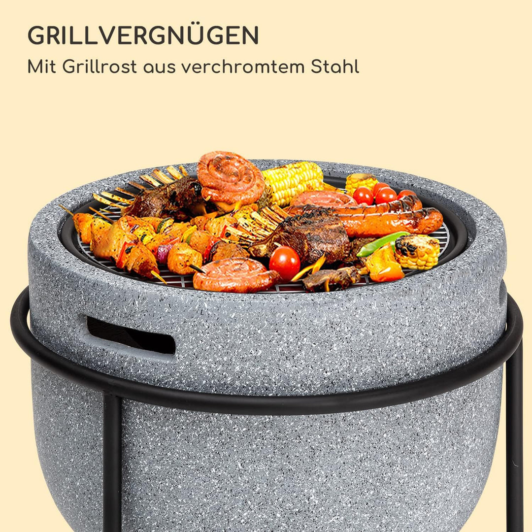 Blumfeldt Feuerschale, Tragbare Feuerstelle Outdoor, Feuerschalen für den Garten, Terrasse & Camping
