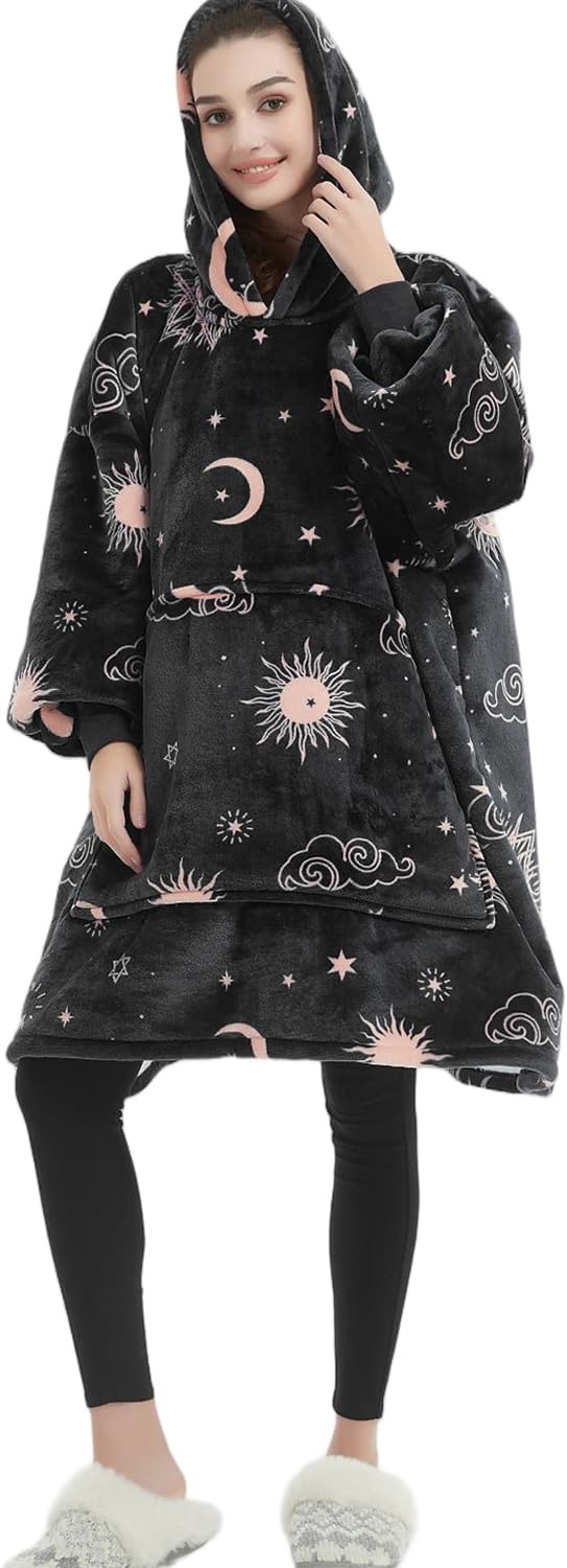 FELOVE Übergrosse Hoodie Sweatshirt, Original Decke Sweatshirt, super weiche gemütliche warme komfor