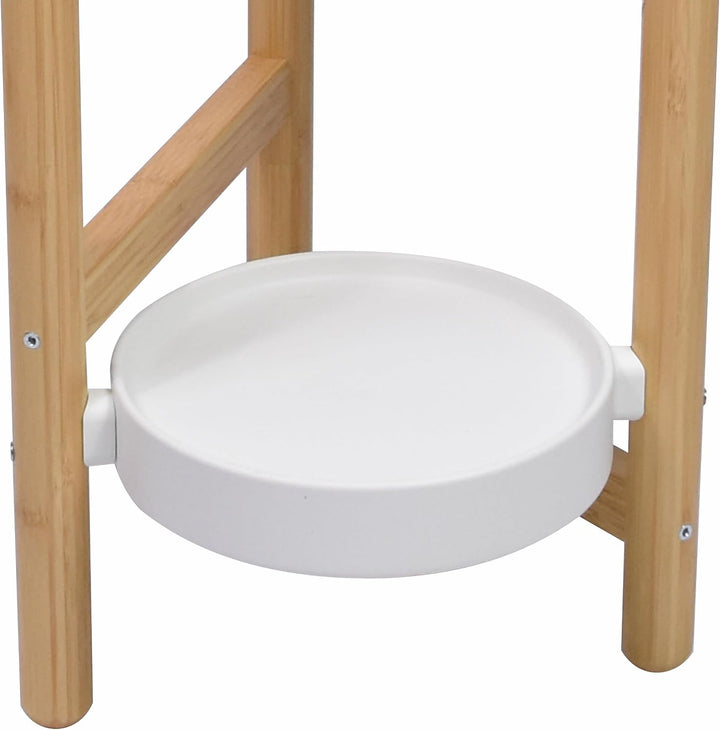 Blumenständer Bambus 3 Etagen Pflanzenregal 70cm hoch 20cm Ablagen