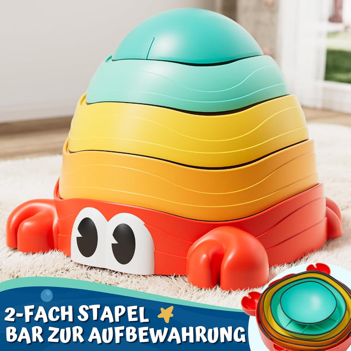 Lehoo Castle Balanciersteine für Kinder, Rutschfeste Stapelsteine Stepping Stones Kids, Balance Stei