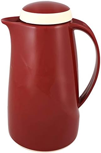 Helios Wave S + Kunststoff-Isolierkanne Drehverschluss rot 1,0 l spülmaschinenfest 1,0 Liter Rot, 1,