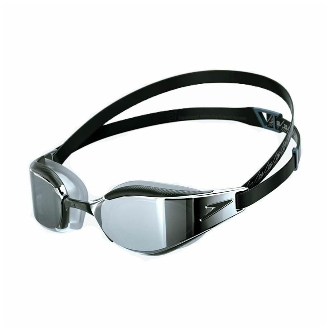 Speedo Unisex Fastskin Hyper Elite Mirror Schwimmbrillen (1er Pack) Einheitsgrösse Schwarz/Oxidgrau/