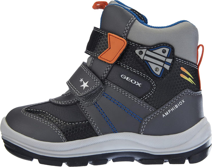Geox Herren B Flanfil Boy B Abx ANKLE BOOTS 20 EU Dk Grey Black, 20 EU Dk Grey Black