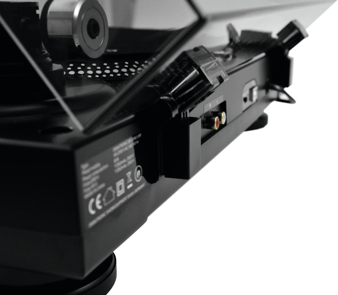 Omnitronic BD-1390 USB-Plattenspieler schwarz | Riemengetriebener DJ-Plattenspieler mit USB-Schnitts