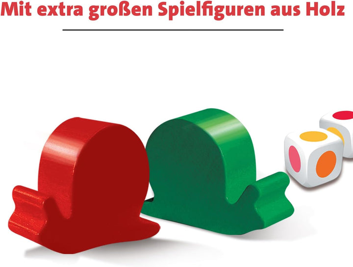 Ravensburger Kinderspiel 21420 - Tempo kleine Schnecke, Das spannende Schneckenrennen, Brettspiel un