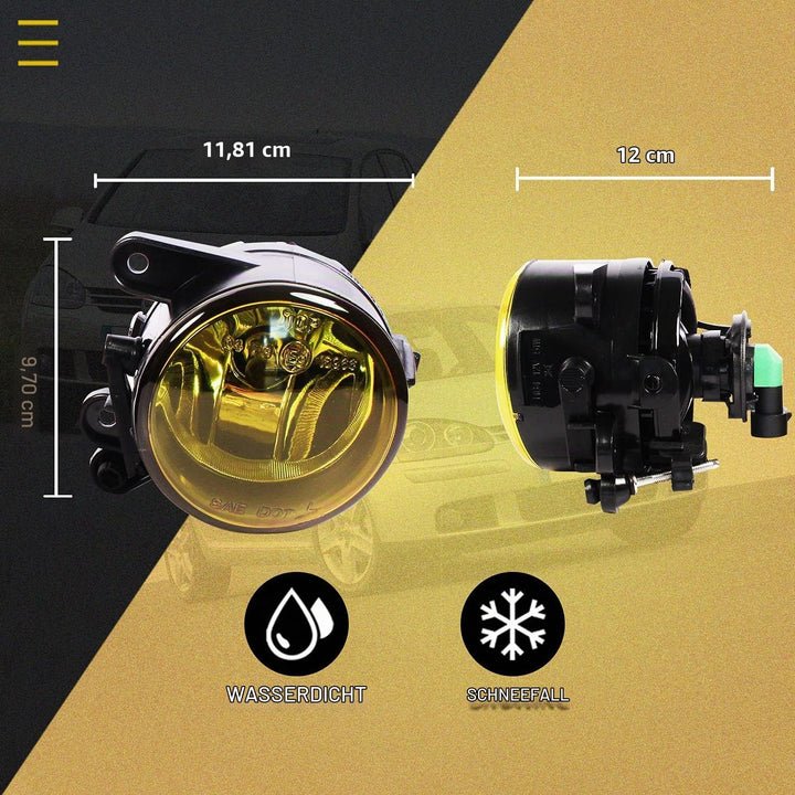 WISGOL Nebelscheinwerfer passt für VOLKSWAGEN VW Golf V 5 (1K1/1K5) 11/2004-06/2009 Ein Paar Nebelsc