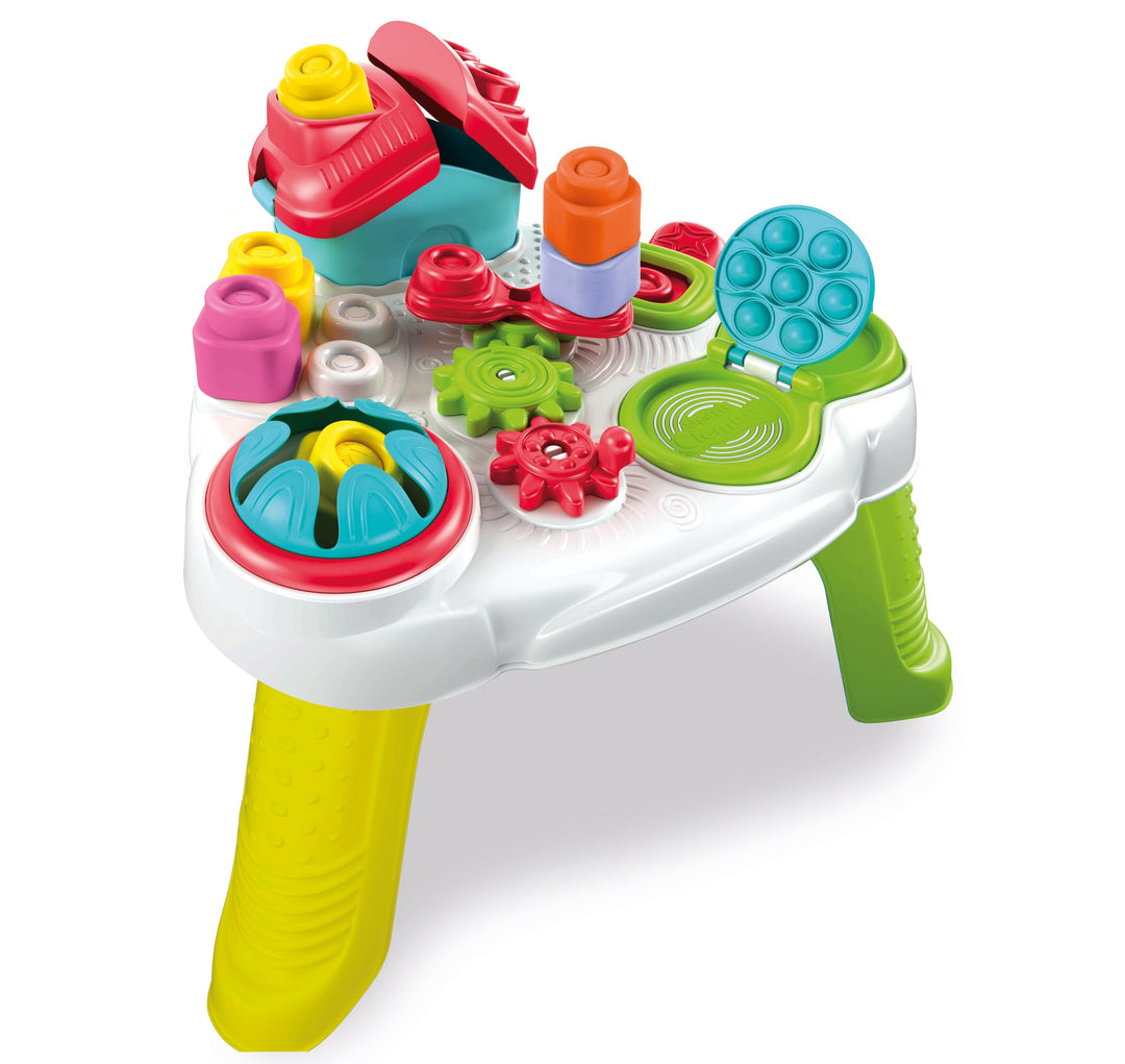 Clementoni Soft Clemmy Sensorischer Tisch - Mit weichen Bausteinen & Spielzeug für Babys & Kleinkind