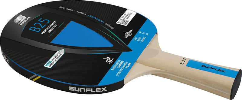 Sunflex® Color COMP B25 Tischtennisschläger | Tischtennis Racket Bat TT Hobby Freizeitschläger mit k