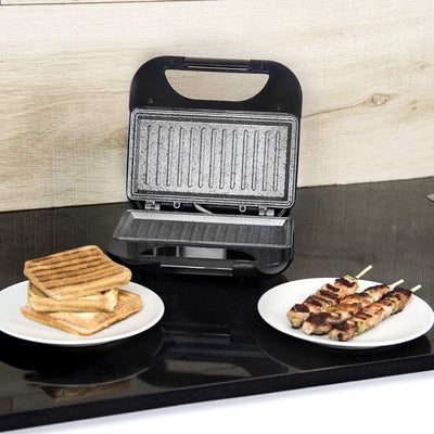 Cecotec Toast Grillfläche.Sandwichmaker mit Antihaftbeschichtung, Kapazität für 2 Sandwiches, Grillf