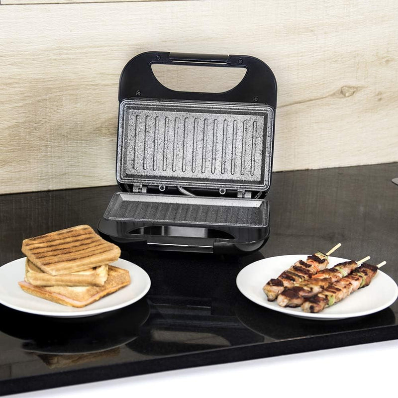 Cecotec Toast Grillfläche.Sandwichmaker mit Antihaftbeschichtung, Kapazität für 2 Sandwiches, Grillf