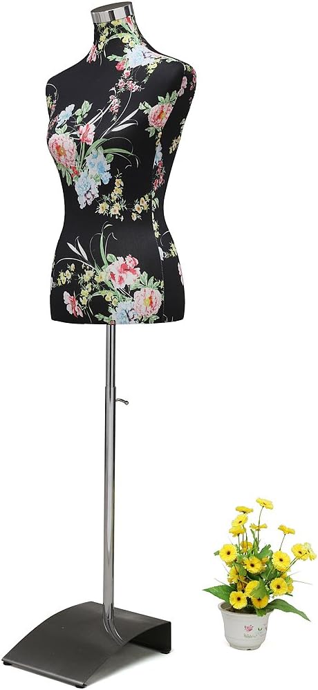 Loywe Schneiderpuppe Damenbüste Büste Torso Gr.36/38 | LW6022 S mit Rote Blume, S mit Rote Blume