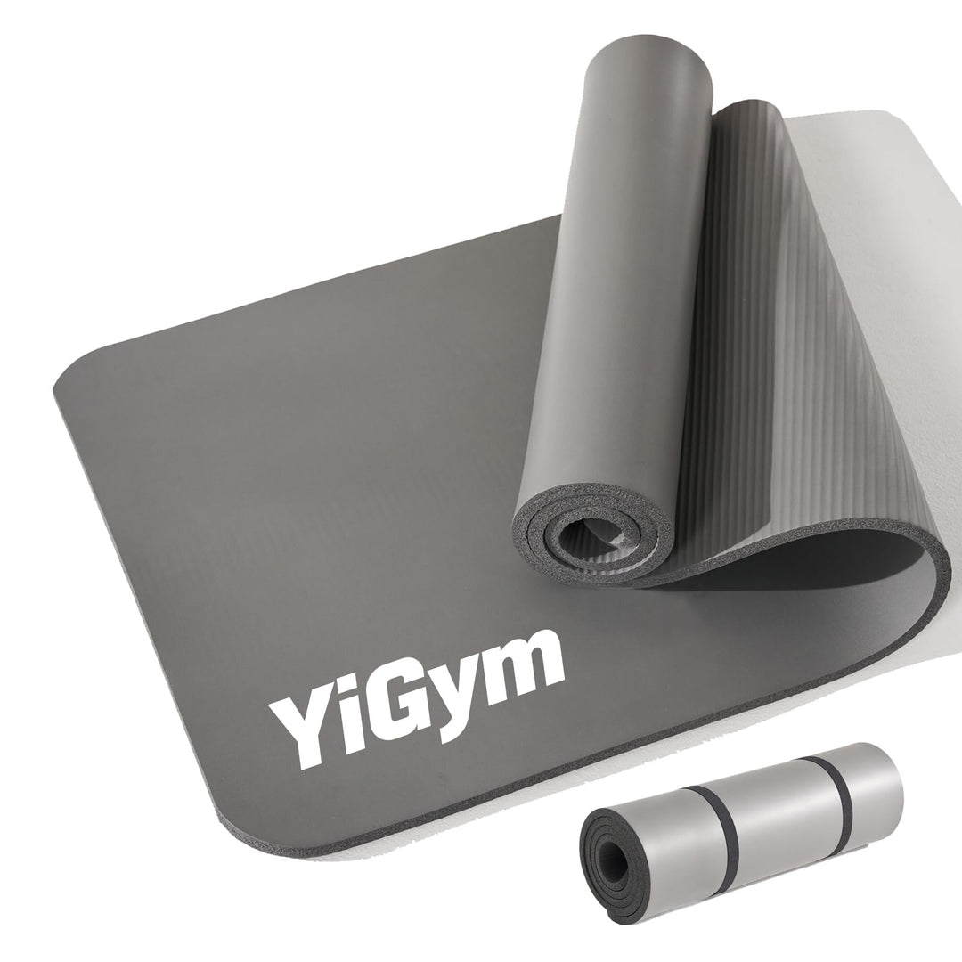 Gymnastikmatte 195x61x1,2cm NBR Yogamatte Dicke Fitnessmatte | Mit Tragegurt, für Home Gym Bodenturn