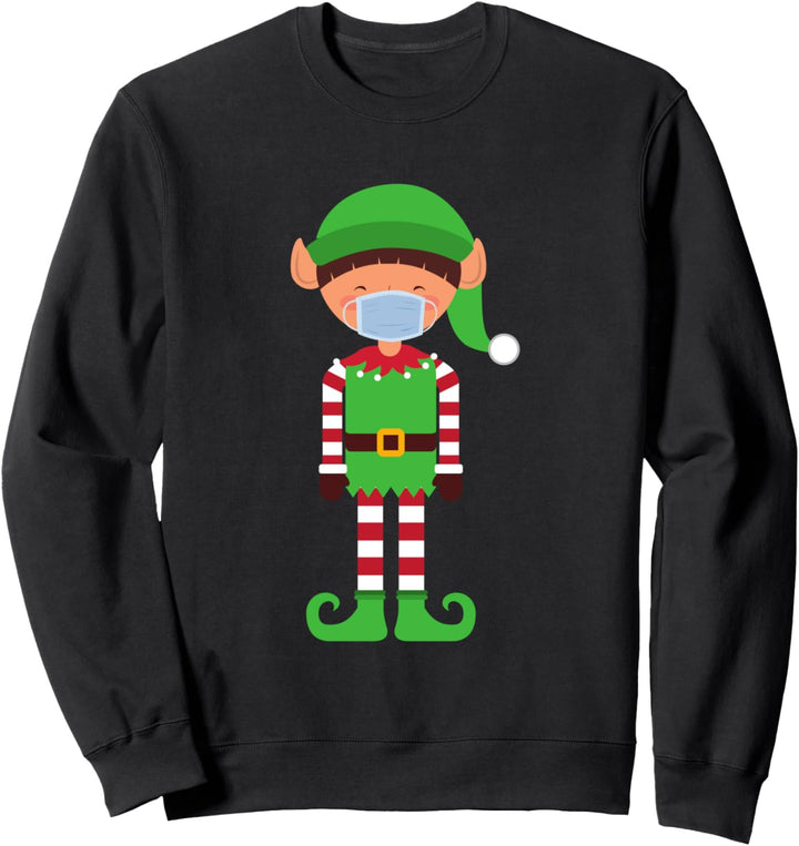 Weihnachtself Maske Weihnachten 2020 Elfe Wichtel Wichteln Sweatshirt