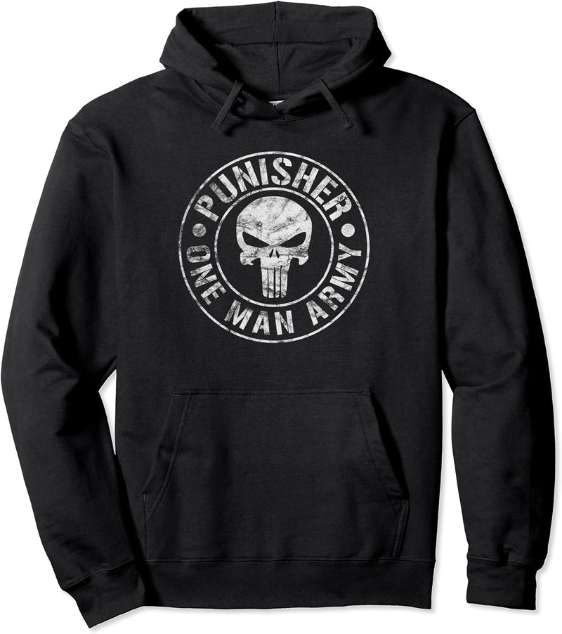 Marvel The Punisher One Man Army White Pullover Hoodie