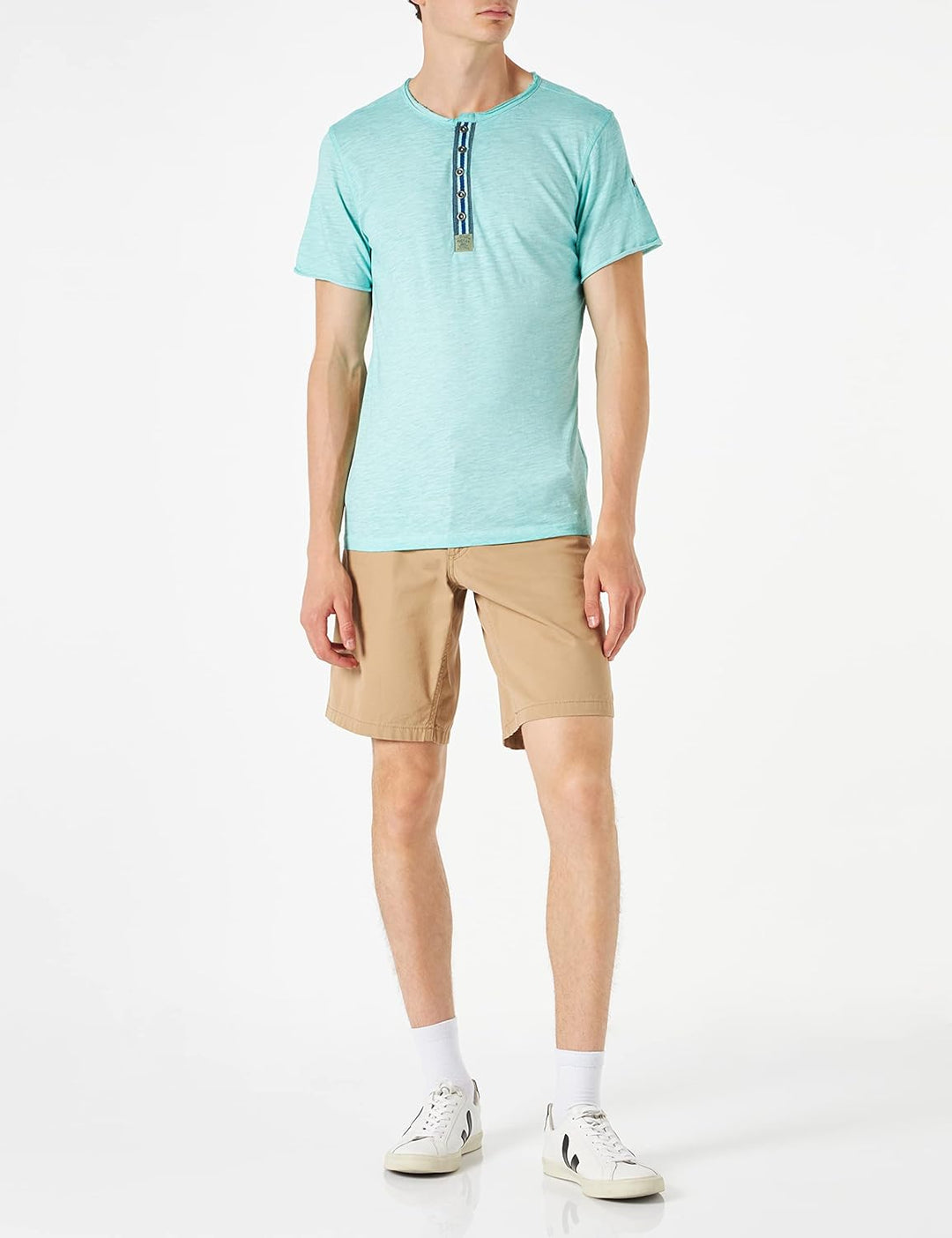 KEYLARGO Herren Arena Button T-Shirt, Turquoise (1213), S