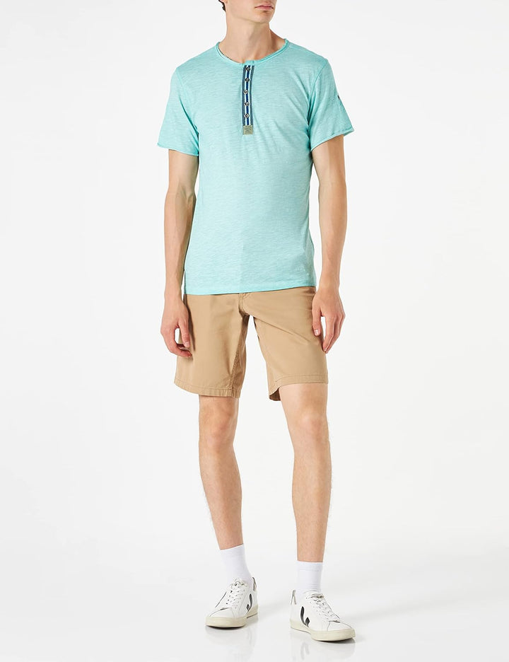 KEYLARGO Herren Arena Button T-Shirt, Turquoise (1213), S