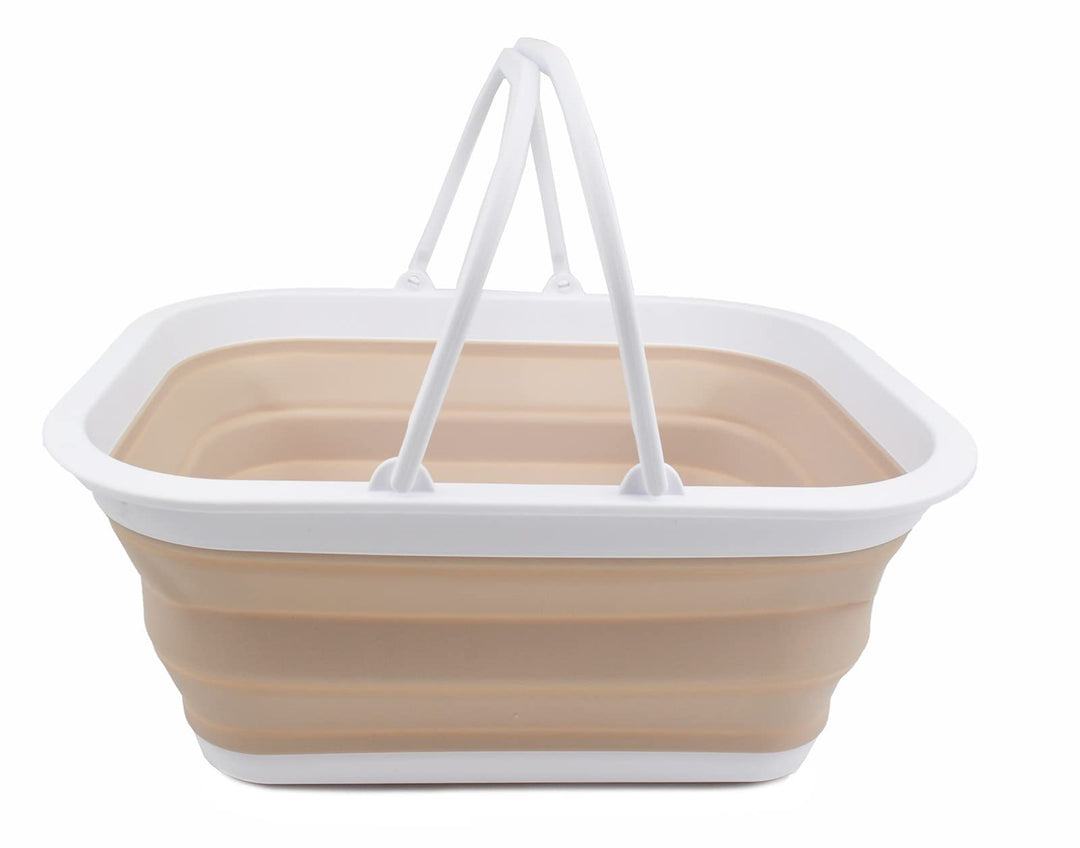 SAMMART 15L Zusammenklappbarer Korb mit Griff - Tragbarer Picknickkorb/Krater für den Aussenbereich