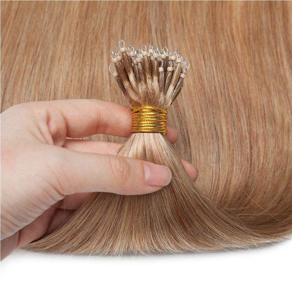 SEGO Nanoring Extension Echthaar 1g Loop Haarverlängerung Haarteile 50 Strähnen Glatt 100% Remy Huma