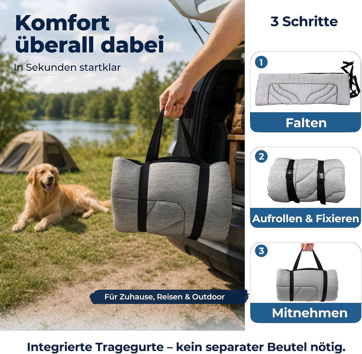 Kühlmatte für Hunde, waschbare Hundekühlmatte mit Q-Max ≥ 0,4 PE-Kühlgewebe, ca. 3 cm gepolstert, ru