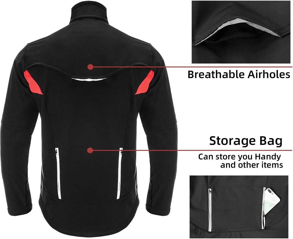 ROCKBROS Winter Jacke/Hose Fahrradbekleidung Herren Fahrrad Radjacke Lange Windjacke Radhose Freizei