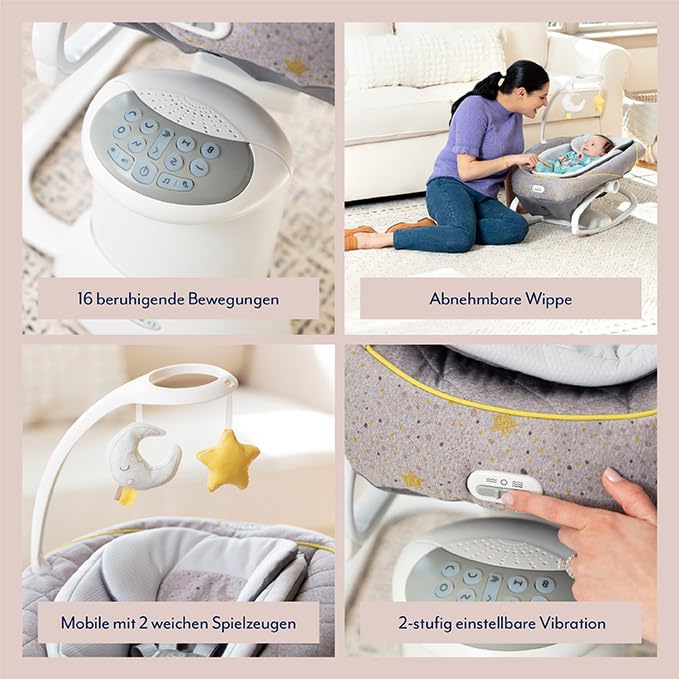 Graco All Ways™ Soother 2-in-1, elektirsche Babyschaukel und tragbare Wippe, ab Geburt bis ca. 9 Mon