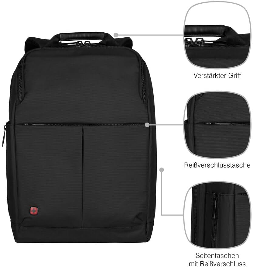 WENGER Reload 16 Laptop-Rucksack mit Tabletfach bis 10 Zoll, Notebook bis 16 Zoll, Organizer, 16 l,
