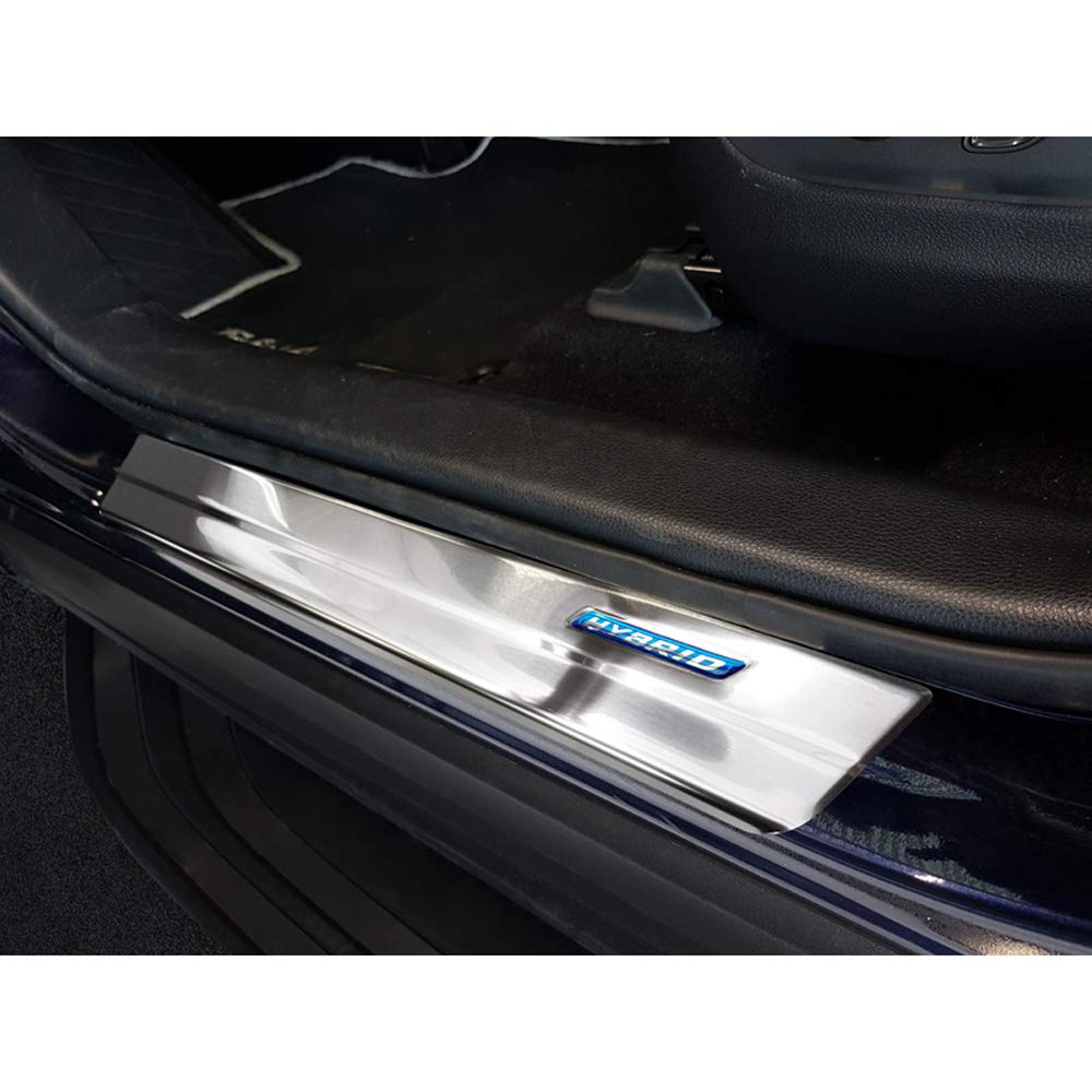 INOX Door sill Protectors Compatible with Toyota RAV4 (5th Gen.) 2018- & Suzuki Across 2020- - 'Hybr