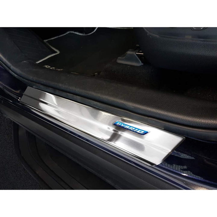 INOX Door sill Protectors Compatible with Toyota RAV4 (5th Gen.) 2018- & Suzuki Across 2020- - 'Hybr