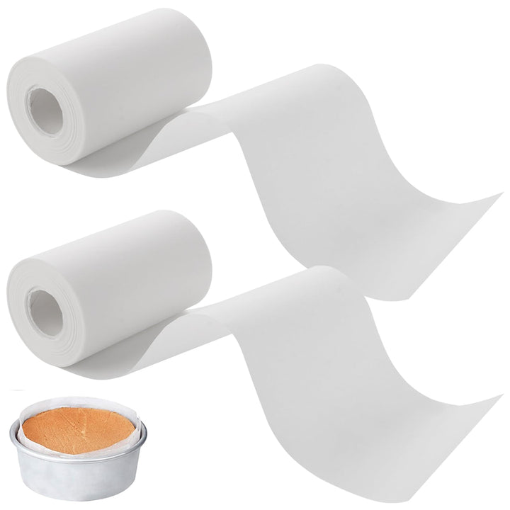 AKOLAFE 2 Rollen Backpapier Zuschinitte 50m x 10cm Wiederverwendbar Baking Paper Zuschnitte Silikon
