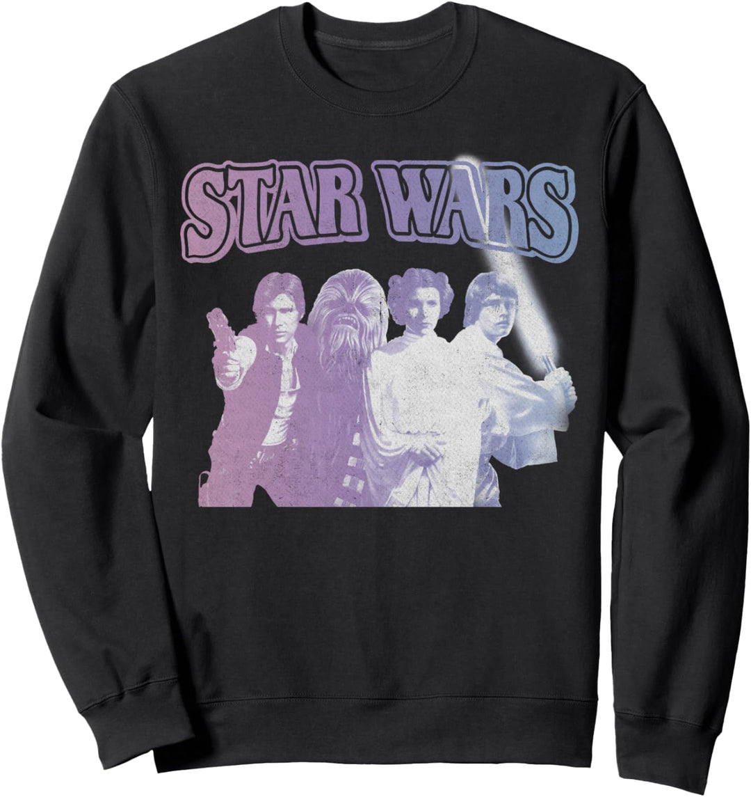 Star Wars Vintage Faded Group Poster Sweatshirt