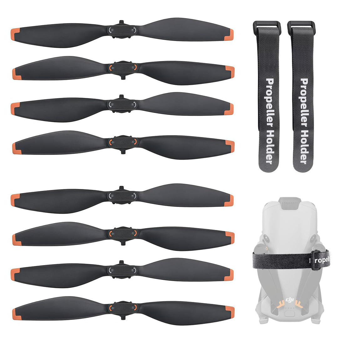 8 Stück Propeller für Mini 5 Pro(Orange Kante), Leicht geräuscharm stabiler Schnellspanner Propeller