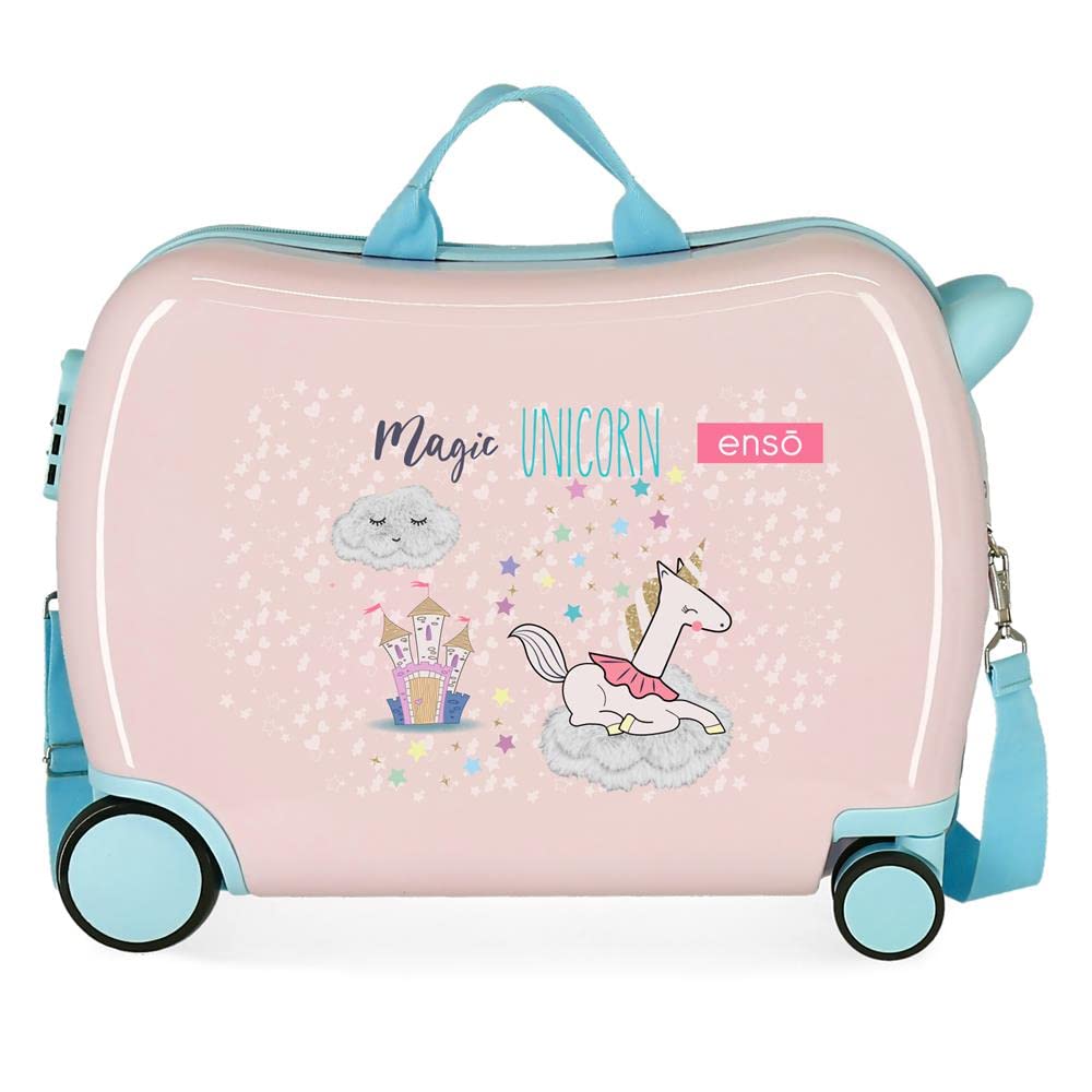 Enso Magic Unicorn Kinderkoffer, Rosa, 50 x 38 x 20 cm, starr, ABS-Kombinationsverschluss, 34 l, 1,8