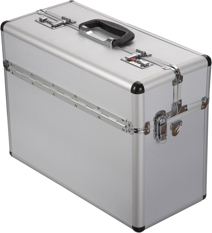 ALUTEC Pilotenkoffer (Aluminium Koffer, Innenmasse 435x340x1950 mm, ergonomischer Griff, mit Dokumen