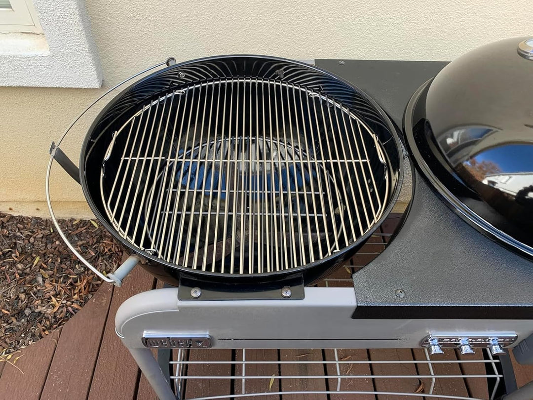 Grillrost rund Klappbarem 7436 für Weber, 54.6CM Holzkohle Grillrost rund mit Scharnier, Ersatzteil