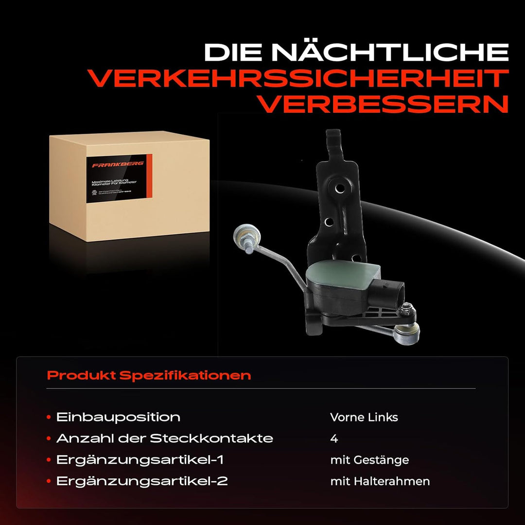 Frankberg Niveausensor mit Gestänge Leuchtweiten Vorne Links für A6 4F2 C6 4F5 C6 2004-2011