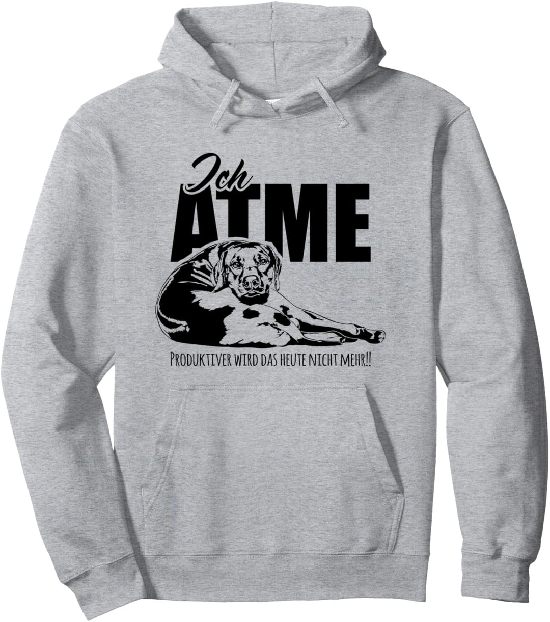 Lustiger Rhodesian Ridgeback Ich Atme Hundespruch Hund Hunde Pullover Hoodie
