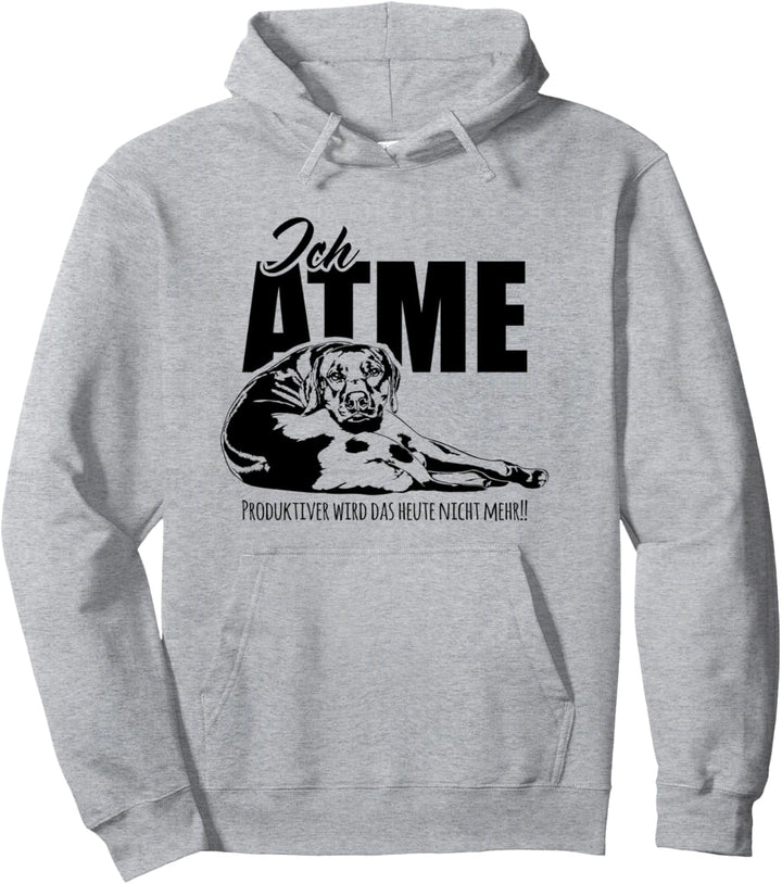 Lustiger Rhodesian Ridgeback Ich Atme Hundespruch Hund Hunde Pullover Hoodie
