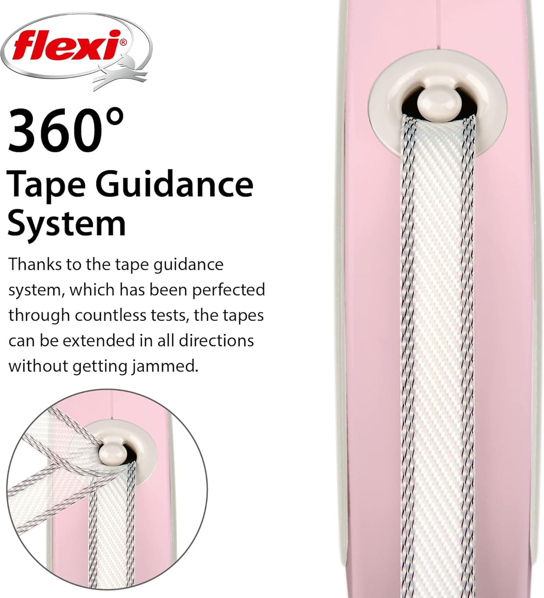 Flexi Klassische einziehbare Hundeleine (Band), ergonomisch, langlebig und verhedderungsfrei, 3 m, k