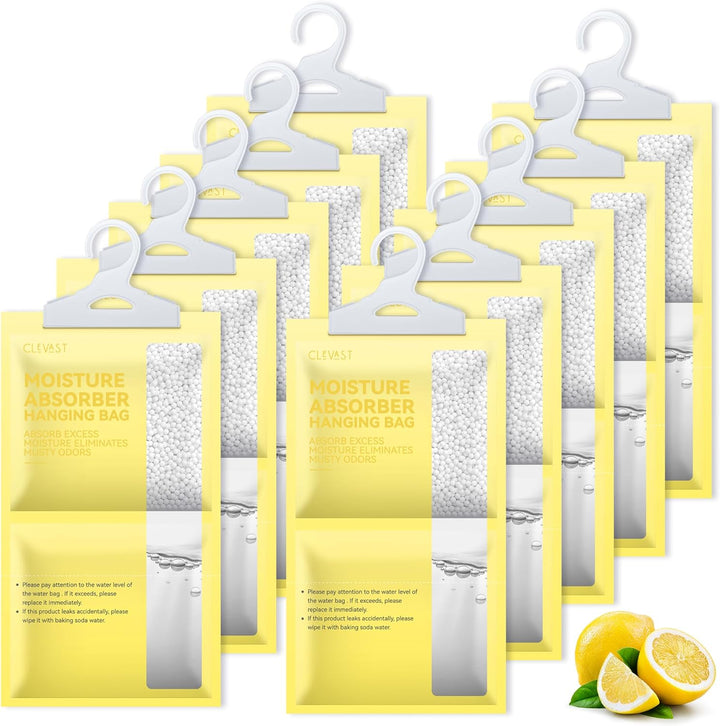 CLEVAST Feuchtigkeitsabsorber 10er Pack (Gelb), Gelb