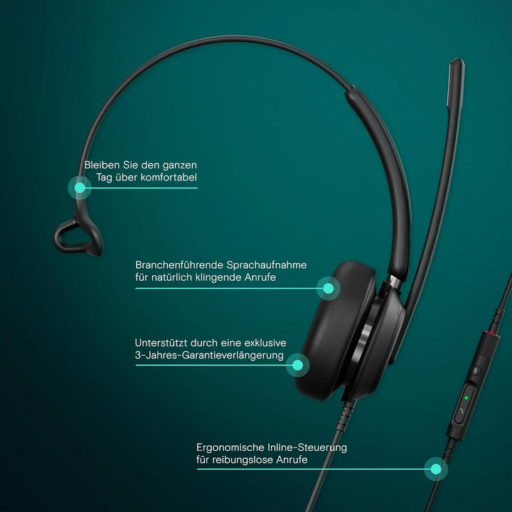 EPOS IMPACT 730 - Mono kabelgebundenes USB-C & USB-A-Headset mit Noise-Cancelling-Mikrofon, In-Line-