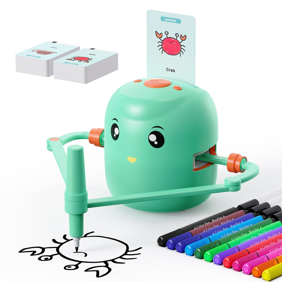 Zeichenroboter Kinder, Montessori-Lernspielzeug für Kinder ab 5 Jahren mit Sprachinteraktion, 16 Bun