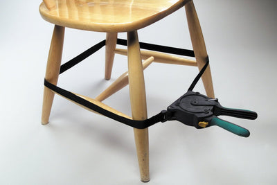 wolfcraft Einhand-Rahmenspanner 3681000 – Bandspanner zur schnellen Fixierung von Brettern & Rahmen