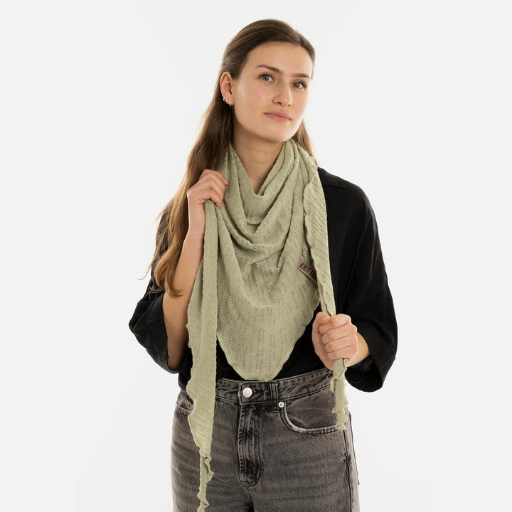 KNIT FACTORY - José Dreieckstuch - Dreieckstuch Damen - Fein Gestrickter Damen Schal - Halstücher fü