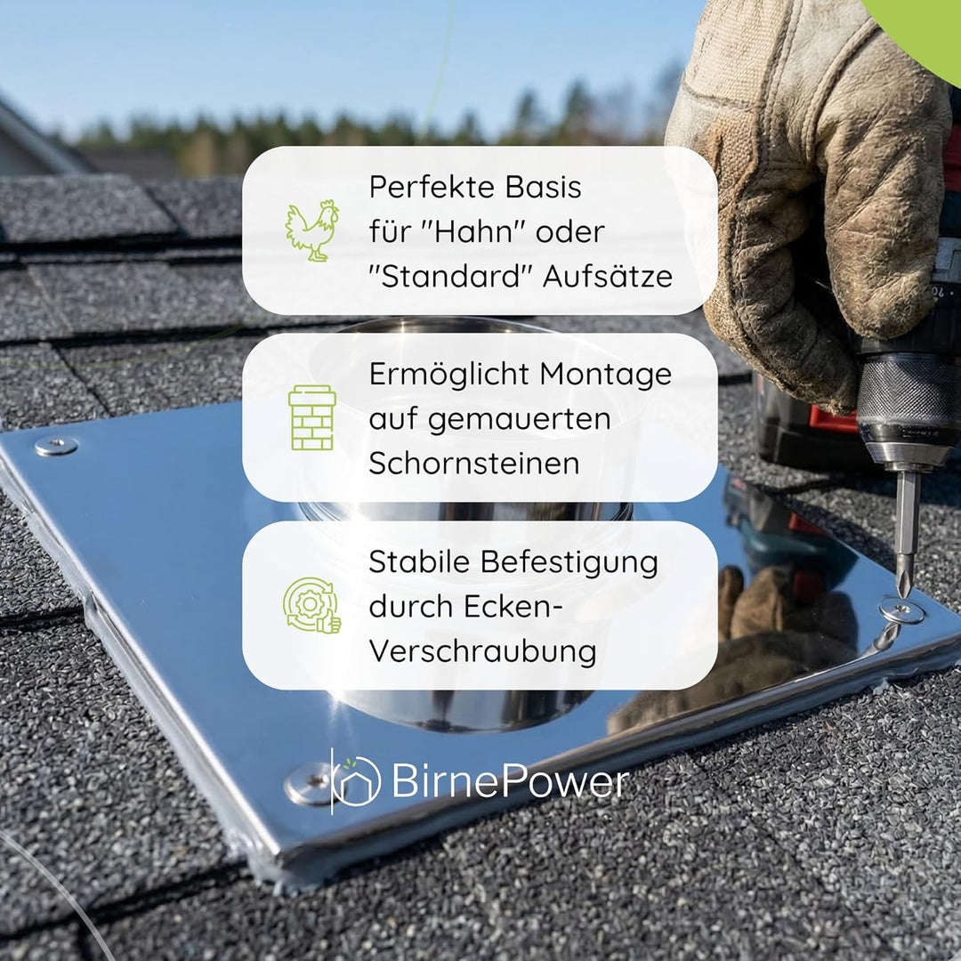 BirnePower Edelstahl Ofenrohr Kaminrohr Abgaselemente: Rohr Bogen Ofenknie T-Stück Regenhaube Rauchr